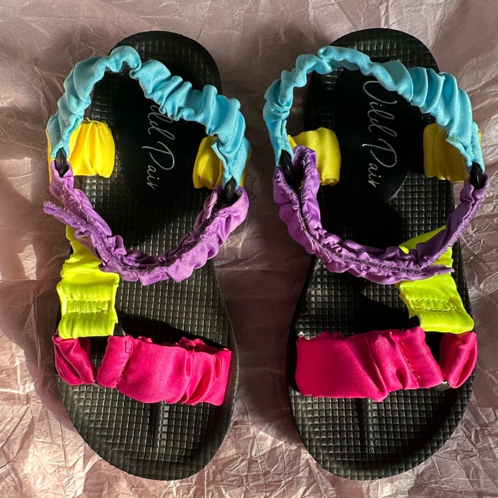 Brand New in box super comfortable rainbow sandals🌈